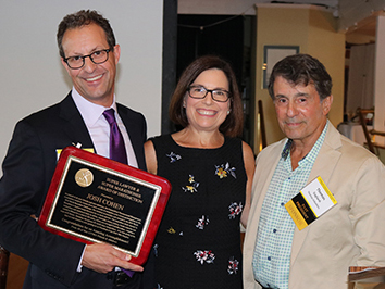 Josh Cohen wit his wife, Nancy, and Former TMA CT Chapter president Thomas Gagliardi